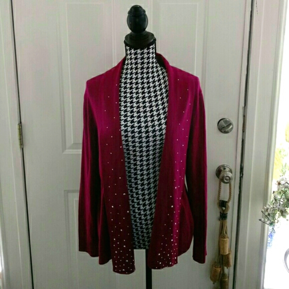 Ruby Rd. Open Front Cardigan Size M - image 1